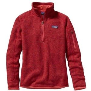 Patagonia Better Sweater half zip size small sumac red